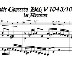 Concerto for 2 Violins, BWV 1043, all three mvmts., arr. for 2 recorders & kbd., with bass parts