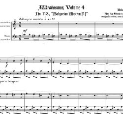 Two Duets in Bulgarian Rhythm from <i>Mikrokosmos</i>