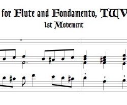 Sonata for Flute & Fondamento TWV 41:h4