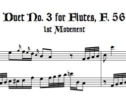 Duet No. 3 for Flutes, F. 56