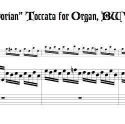 “Dorian” Toccata BWV 538 transposed to a dorian
