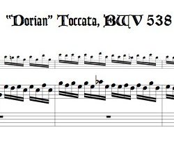 “Dorian” Toccata BWV 538 transposed to c dorian