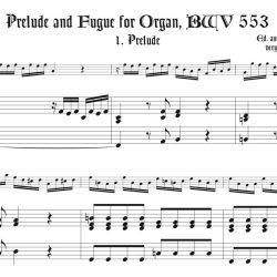 Bach Prélude and Fugue BWV 553 arr. for tenor or soprano recorder & keyboard