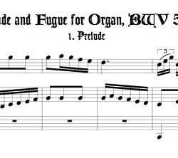 Bach Prélude and Fugue BWV 556