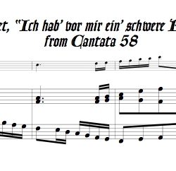 “Ich hab’ vor mir ein’ schwere Reis’,” from Cantata 58