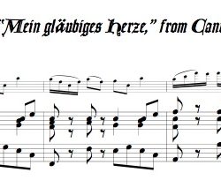 Aria, “Mein gläubiges Herze,” from Cantata 68