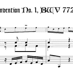 2-part Invention No. 1 and 1A BWV 772 & 772A