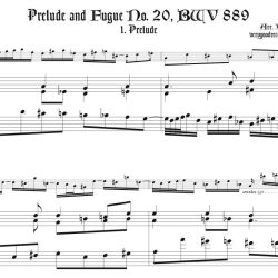 Prélude and Fugue No. 20, BWV 889