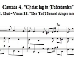 Versus II, “Den Tod Niemand zwingen kunnt”, from Cantata 4, Christ lag in Todesbanden, arr. for recorder trio