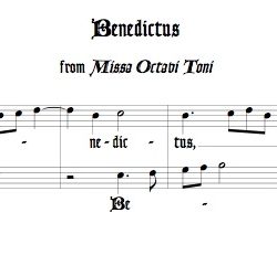 “Benedictus” from Missa Octavi Toni, arr. for recorder duet (various recorders possible)