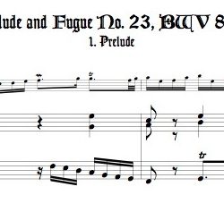 Prélude and Fugue No. 23, BWV 892é