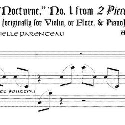 Nocturne originally for Violin/Flute and Piano