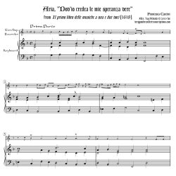 An Aria & a Motet from <i>Il primo libro delle musiche a una e due voci</i> (1618), arr. for tenor or soprano recorder