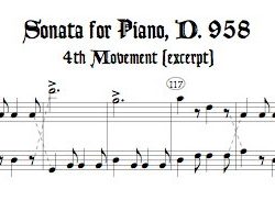 Excerpt from Schubert Sonata D. 958