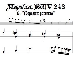 Aria, “Deposuit potentes” from *Magnificat*, BWV 243, transposed to f