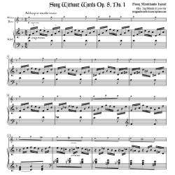 Song without Words, Op. 8, No. 1