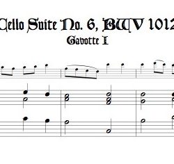 Gavotte I & II from Suite No. 6 BWV 1012