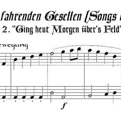 “Ging heut Morgen über’s Feld”, No. 2 from *Lieder eines fahrenden Gesellen* arr. for alto & tenor recorders