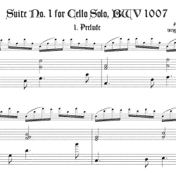 BWV 1007, Bb major version