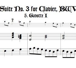 Gavotte I & II from English Suite No. 3, BWV 808