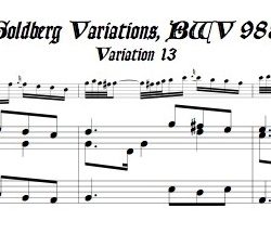 Bach Goldberg Variation No. 13