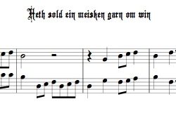 ”Heth sold ein meisken garn om win” duet for soprano & alto recorders