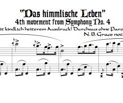 “Das himmlische Leben,” finale of Symphony No. 4, arr. for alto & bass recorders