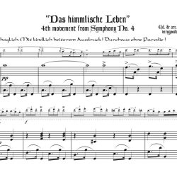“Das himmlische Leben,” from Mahler’s 4th Rec & kbd.