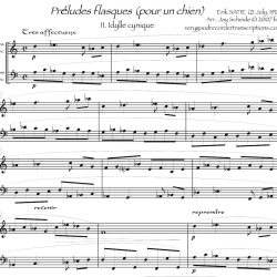 “Idylle cynique”, from <i>Préludes flasques</i>, two versions