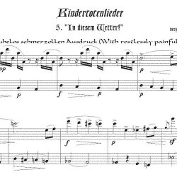 “In diesem Wetter!” from *Kindertotenlieder*, arr. for alto & bass recorders