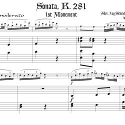 Sonata, K. 281, in two different versions
