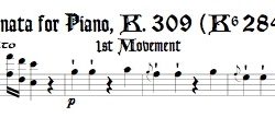 Sonata for Piano K. 309 1st Mvmt.
