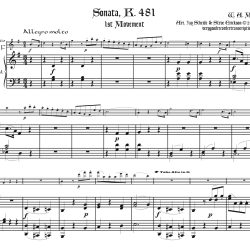 Sonata K. 481, arr. for alto in F doubling alto in G
