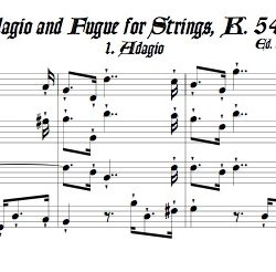 Adagio and Fugue, K. 546, arr. for recorder quartet