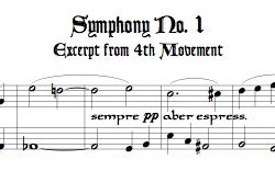 Two excerpts from Symphony No. 1, 4th Mvmt., arr. for alto & bass recorders