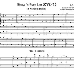 No-frills computer-generated mp3 audio file of the Haydn Menuet