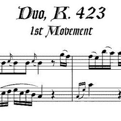 Duo K. 423 arr. for alto & bass recorders