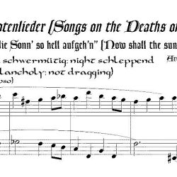 “Nun will die Sonn’ so hell aufgeh’n”, from *Kindertotenlieder*, arr. for alto & tenor recorders