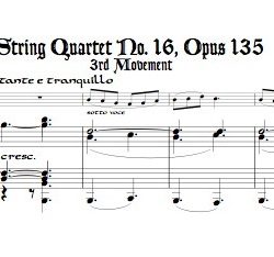 Lento assai from String Quartet No. 16, Op. 135, for bass recorder, doubling alto, and keyboard
