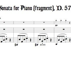 Piano Sonata, D. 571, fragment, with a new completion