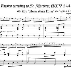 Aria, “Komm, süsses Kreuz”, from *St. Matthew Passion*, BWV 244