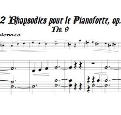 Rhapsody for Piano Op. 1 No. 9