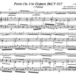 Bach Keyboard Partita No. 3 complete
