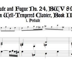 Prélude and Fugue No. 24, BWV 893