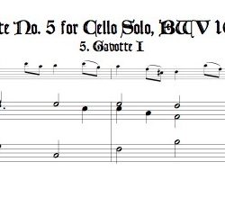BWV 1011, Gavottes I & II, version based entirely on the cello suite