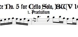 Præludium from Suite No. 5, BWV 1011 for Solo Recorder