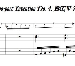 2-part Invention No. 4, BWV 775
