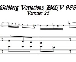 Bach Goldberg Variation No. 25