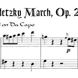 Radetzky March, for alto—doubling C instrument—and bass recorders