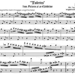 “Tuileries” from <i>Pictures at an Exhibition</i>, duet for alto & bass, or for soprano & tenor